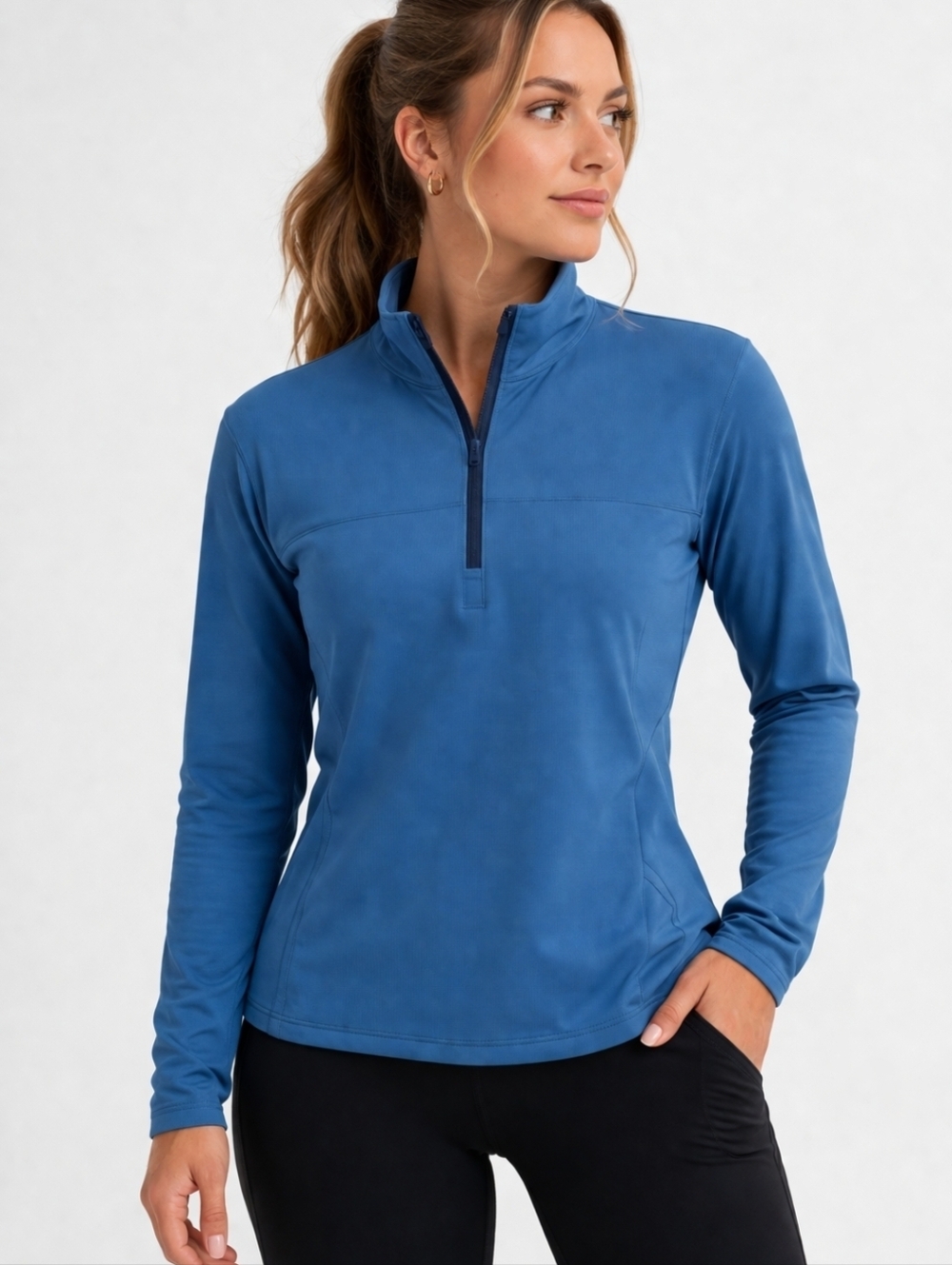 Arc'teryx Women's Quarter Zip Blue Jacked Lightweight Small Flaw Size Medium